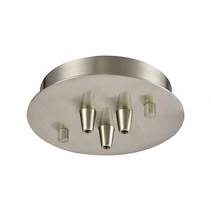 Accessory - 3 Light Small Round Canopy in Transitional Style with Eclectic and Retro inspirations - 1 Inches tall and 6 inches wide - 1208788