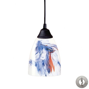 Classico - 9.5W 1 LED Mini Pendant in Transitional Style with Boho and Eclectic inspirations - 7 Inches tall and 5 inches wide