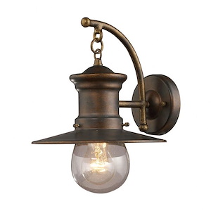 Maritime - 1 Light Outdoor Wall Lantern in Transitional Style with Vintage Charm and Rustic inspirations - 12 Inches tall and 9 inches wide - 82941