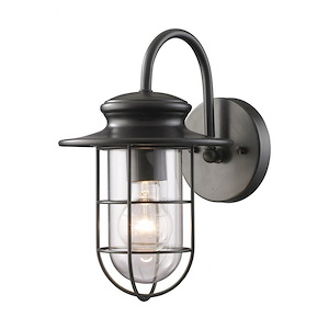 Portside - 1 Light Outdoor Wall Lantern in Transitional Style with Urban/Industrial and Coastal/Beach inspirations - 12 Inches tall and 7 inches wide