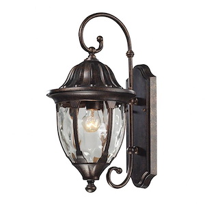 Glendale - 1 Light Outdoor Wall Lantern in Traditional Style with Victorian and Rustic inspirations - 18 Inches tall and 9 inches wide