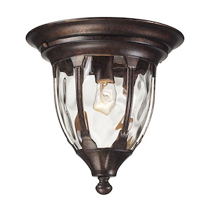 Glendale - 1 Light Outdoor Flush Mount in Traditional Style with Victorian and Rustic inspirations - 11 Inches tall and 11 inches wide - 372468