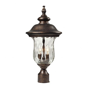 Lafayette - 2 Light Outdoor Post Mount in Traditional Style with Victorian and Rustic inspirations - 21 Inches tall and 10 inches wide