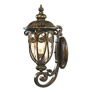 Logansport - 1 Light Outdoor Wall Lantern in Traditional Style with Victorian and Vintage Charm inspirations - 18 Inches tall and 8 inches wide - 421801