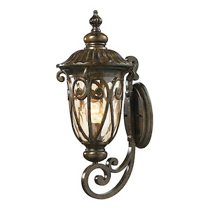 Logansport - 1 Light Outdoor Wall Lantern in Traditional Style with Victorian and Vintage Charm inspirations - 22 Inches tall and 10 inches wide - 421800