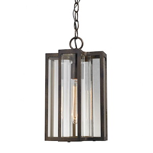 Bianca - 1 Light Outdoor Pendant in Transitional Style with Mission and Southwestern inspirations - 14 Inches tall and 8 inches wide - 459492