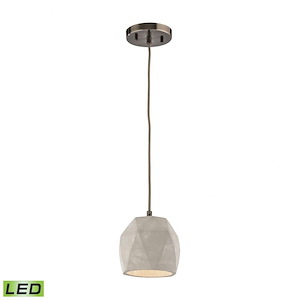 Urban Form - 9.5W 1 LED Mini Pendant in Modern/Contemporary Style with Urban and Scandinavian inspirations - 6 Inches tall and 5 inches wide - 522074