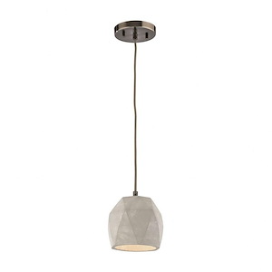 Urban Form - 1 Light Mini Pendant in Modern/Contemporary Style with Urban/Industrial and Scandinavian inspirations - 6 Inches tall and 5 inches wide