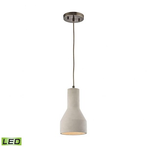 Urban Form - 9.5W 1 LED Mini Pendant in Modern/Contemporary Style with Urban and Scandinavian inspirations - 11 Inches tall and 6 inches wide