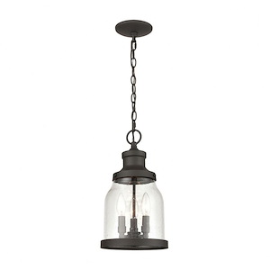 Renford - 3 Light Outdoor Pendant in Traditional Style with Country/Cottage and Southwestern inspirations - 15 Inches tall and 8 inches wide