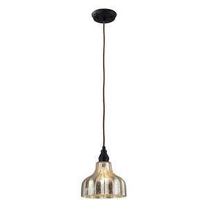 Danica - 1 Light Mini Pendant in Transitional Style with Luxe/Glam and Modern Farmhouse inspirations - 9 Inches tall and 8 inches wide - 408488