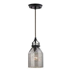Danica - 1 Light Mini Pendant in Transitional Style with Luxe/Glam and Modern Farmhouse inspirations - 10 Inches tall and 5 inches wide - 421767