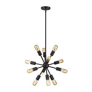 Delphine - 12 Light Chandelier in Modern/Contemporary Style with Mid-Century and Retro inspirations - 16 Inches tall and 16 inches wide - 459447