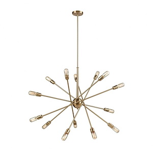 Delphine - 4teen Light Chandelier in Modern/Contemporary Style with Mid-Century and Retro inspirations - 21 Inches tall and 38 inches wide - 705214