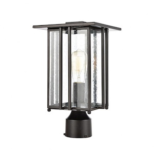 Radnor - 1 Light Outdoor Post Mount in Transitional Style with Mission and Southwestern inspirations - 14 Inches tall and 8 inches wide