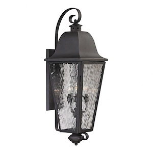 Forged Brookridge - 4 Light Outdoor Wall Lantern in Traditional Style with Southwestern and Country inspirations - 37 Inches tall and 13 inches wide - 421816