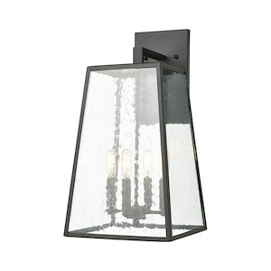 Meditterano - 4 Light Outdoor Wall Lantern in Transitional Style with Modern Farmhouse and Southwestern inspirations - 22 by 11 inches wide