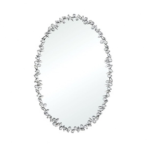 Isolde - Modern/Contemporary Style w/ luxe/Glam inspirations - MDF and Mirror Wall Mirror - 35 Inches tall 23 Inches wide