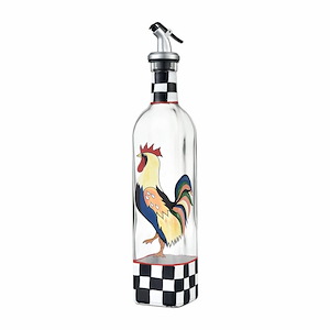 Rooster - Oil and Vinegar Bottle-11.75 Inches Tall and 2.25 Inches Wide