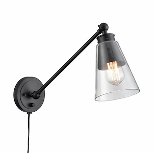 Albany - 1 Light Swingarm Wall Sconce In Farmhouse Style-9.25 Inches Tall and 5.5 Inches Wide