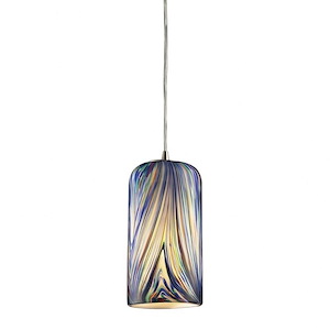 Molten - 13.5W 1 LED Pendant in Transitional Style with Boho and Retro inspirations - 11 Inches tall and 5 inches wide - 445522