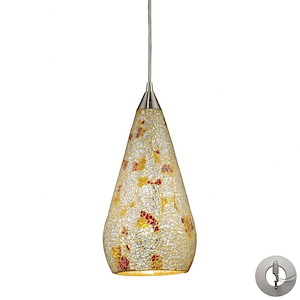 Curvalo - 9.5W 1 LED Mini Pendant in Transitional Style with Mid-Century and Scandinavian inspirations - 13 Inches tall and 6 inches wide - 408246