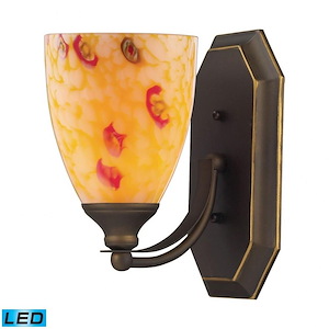 Mix-N-Match - 9.5W 1 LED Bath Vanity-10 Inches Tall and 5 Inches Wide - 1273662