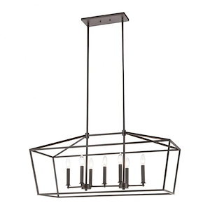 Fairfax - 7 Light Chandelier in Transitional Style with Modern Farmhouse and Country/Cottage inspirations - 16 Inches tall and 36 inches wide