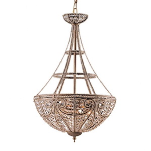 Elizabethan - 4 Light Pendant in Traditional Style with Victorian and French Country inspirations - 27 Inches tall and 17 inches wide
