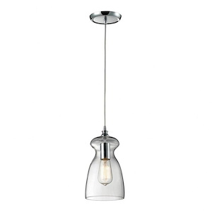 Menlow Park - 1 Light Mini Pendant in Transitional Style with Retro and Scandinavian inspirations - 11 Inches tall and 6 inches wide - 408605