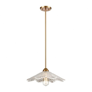 Radiance - 1 Light Pendant in Transitional Style with Art Deco and Luxe/Glam inspirations - 6 Inches tall and 16 inches wide