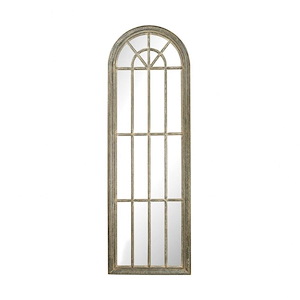 Traditional Style w/ FrenchCountry inspirations - Composite Full Length Arched Window Pane Mirror - 71 Inches tall 24 Inches wide