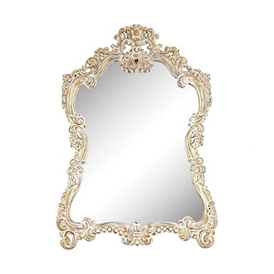 Regence - Traditional Style w/ FrenchCountry inspirations - Composite Composite Frame Wall Mirror - 45 Inches tall 30 Inches wide