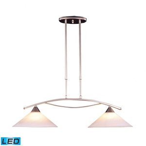 Elysburg - 19W 2 LED Island in Transitional Style with Art Deco and Retro inspirations - 26 Inches tall and 12 inches wide