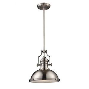Chadwick - 1 Light Pendant in Transitional Style with Modern Farmhouse and Urban/Industrial inspirations - 14 Inches tall and 13 inches wide
