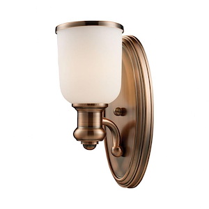 Brooksdale - 9.5W 1 LED Wall Sconce in Transitional Style with Urban/Industrial and Modern Farmhouse inspirations - 13 Inches tall and 5 inches wide