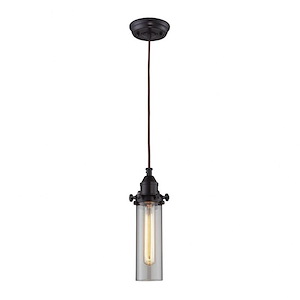 Fulton - 1 Light Mini Pendant in Transitional Style with Urban/Industrial and Modern Farmhouse inspirations - 11 Inches tall and 4 inches wide