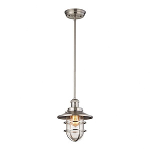 Seaport - 1 Light Mini Pendant in Transitional Style with Urban/Industrial and Modern Farmhouse inspirations - 11 Inches tall and 8 inches wide