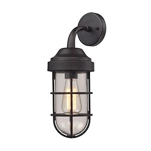 Seaport - 1 Light Wall Sconce in Transitional Style with Urban/Industrial and Modern Farmhouse inspirations - 16 Inches tall and 6 inches wide - 459546