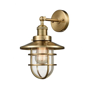 Seaport - 1 Light Wall Sconce in Transitional Style with Urban/Industrial and Modern Farmhouse inspirations - 13 Inches tall and 8 inches wide