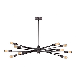 Xenia - 10 Light Chandelier in Modern/Contemporary Style with Mid-Century and Retro inspirations - 25 Inches tall and 40 inches wide - 459663