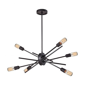 Xenia - 6 Light Chandelier in Modern/Contemporary Style with Mid-Century and Retro inspirations - 15 Inches tall and 18 inches wide - 522025