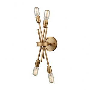 Xenia - 4 Light Wall Sconce in Modern/Contemporary Style with Mid-Century and Retro inspirations - 5 Inches tall and 20 inches wide