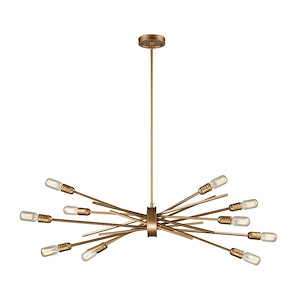 Xenia - 10 Light Chandelier in Modern/Contemporary Style with Mid-Century and Retro inspirations - 25 Inches tall and 40 inches wide - 614044