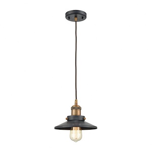 English Pub - 1 Light Mini Pendant in Transitional Style with Modern Farmhouse and Vintage Charm inspirations - 6 Inches tall and 8 inches wide - 925492