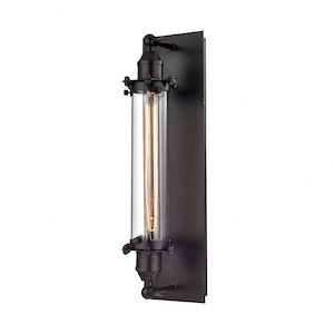 Fulton - 1 Light Wall Sconce in Transitional Style with Modern Farmhouse and Urban/Industrial inspirations - 19 Inches tall and 5 inches wide - 522132
