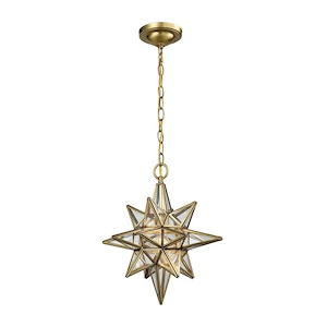 Beamer - 1 Light Mini Pendant in Traditional Style with Boho and Mid-Century Modern inspirations - 16 Inches tall and 12 inches wide