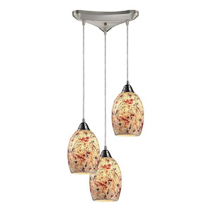 Avalon - 3 Light Linear Pendant in Transitional Style with Luxe/Glam and Boho inspirations - 6 Inches tall and 5 inches wide - 408741