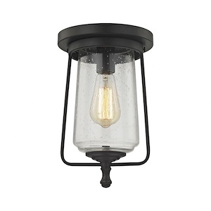 Hamel - 1 Light Flush Mount in Transitional Style with Modern Farmhouse and Country/Cottage inspirations - 12 Inches tall and 8 inches wide - 613961