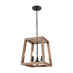 Barrow - 3 Light Chandelier in Transitional Style with Modern Farmhouse and Country/Cottage inspirations - 18 Inches tall and 18 inches wide